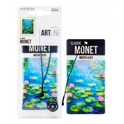 Einparts AIRFRESH Art Line Water Lily Auto Geurhanger – Claude Monet Geïnspireerde Car Air Freshener Hangende Luchtverfrisser tot 30 Dagen Einparts 1