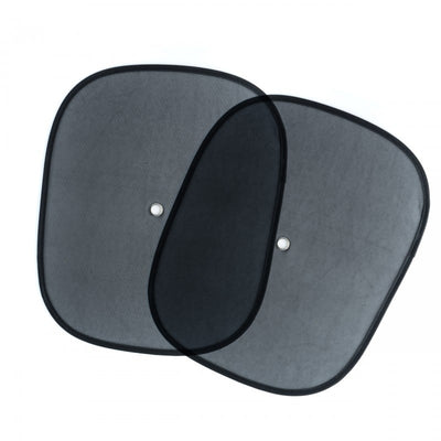 Einparts Auto Ruiten Zonwering Uitklapbaar met Zuignap Zwart (set) [Zijzonneschermen]