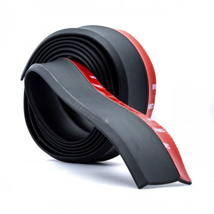 Einparts Auto Voorbumper Sideskirts Spoiler Protector Zwart – Bumper Bescherming Lip Verlaging Strip Rubber (2,5m) - VCTparts.nl