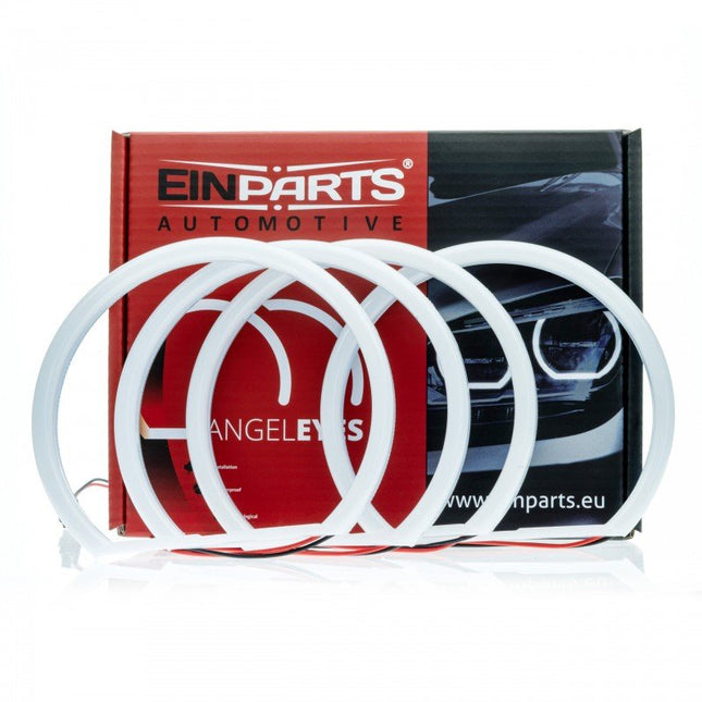 Einparts Einparts Cotton LED Angel Eyes BMW 3 E36 E38 E39 E46 - 113mm 131mm Helder Witte 6000K CANBUS Ringen met Lens voor OEM+ Uitstraling Einparts 1