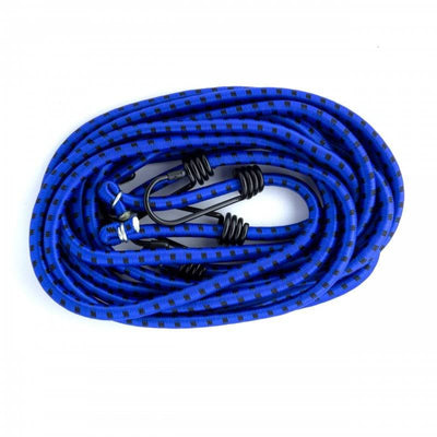 Einparts Flexibel Elastisch Koord Spin met Haken Blauw 2M (set)