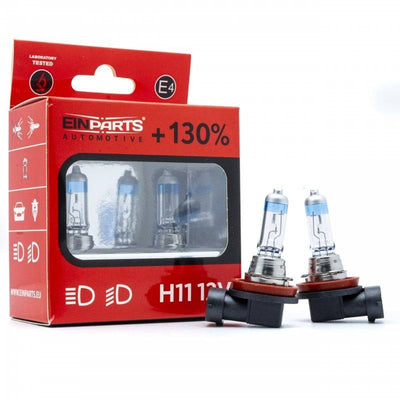 Einparts halogène dimlicht + 130% H11 12V 55W - 5000K - (ensemble)