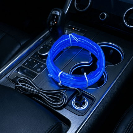 Einparts Einparts LED Ambient Interieurverlichting 2m Blauw - Universele 12V Auto Sfeerverlichting 360 Graden Dunne 2mm Strip Compleet Pakket Einparts 2