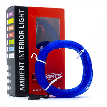 Einparts Einparts LED Ambient Interieurverlichting 5m Blauw - Universele 12V Auto Sfeerverlichting 360 Graden Dunne 2mm Strip Compleet Pakket Einparts 6