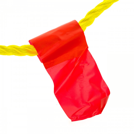 Einparts Stevige Sleepkabel met Haken en Rode Vlag tot 3000kg 4 meter Geel - VCTparts.nl