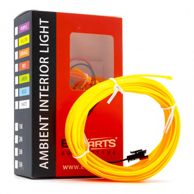 Einparts Véhicule Universal Intérieur LED Éclairage intérieur ambiant - Terminer la bande de 5m orange