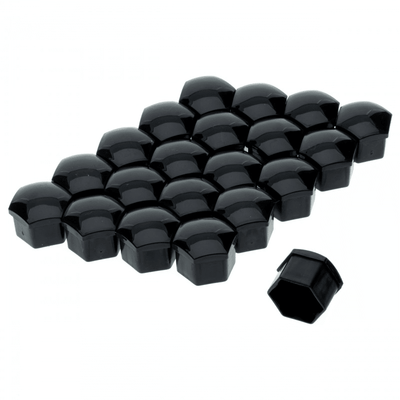 Écrou de roue de roue de roue Einparts 17 mm Capes de protection Caps Black 20 pièces (ensemble)