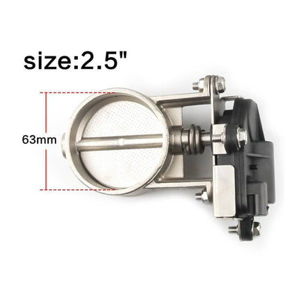 Elektrische Uitlaat Regelklep 2.5inch 63mm Universeel Complete Set Kleppensysteem - VCTparts.nl