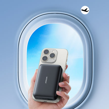 Joyroom JR-W020 20W 10000mAh MagSafe Power Bank + USB-C Kabel - Zwart