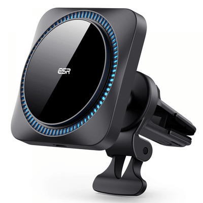 ESR HaloLock Ventilatierooster Houder Auto met MagSafe Opladen 7.5W Zwart