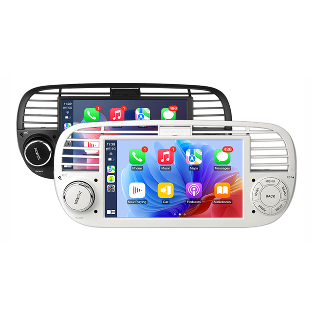CarPlay & Android Auto Scherm voor Fiat 500 (2007–2015) – Draadloos Multimedia Touchscreen, GPS Navigatie – Inbouwen / Inbouwservice / Installatie