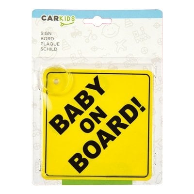 CarKids  Baby on Board Sign / Baby aan boord Bord Geel - VCTparts.nl