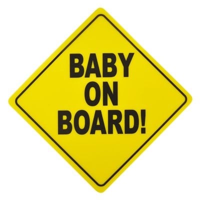CarKids  Baby on Board Sign / Baby aan boord Bord Geel - VCTparts.nl