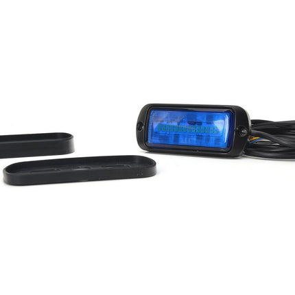 AEB LED Flitser 30 LEDs Blauw 12-24V ECE R65 Klasse 1 Opbouw Bevestiging - VCTparts.nl