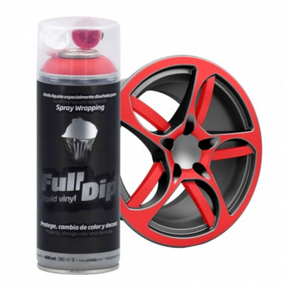 Fulldip Plastidip Spray Dip 400 ml Bus de pulvérisation - Matt rouge rouge [vinyle liquide]