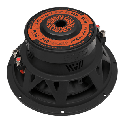 Gas Audio Power 10" Pasklare Auto Subwoofer voor Diepe Bas en Premium Geluid Kist voor Scania Cr20 met Mad S2 - 10d2 Auto Subwoofer voor Diepe Bas en Premium Geluid 300watt Rms 2+2ohm - VCTparts.nl