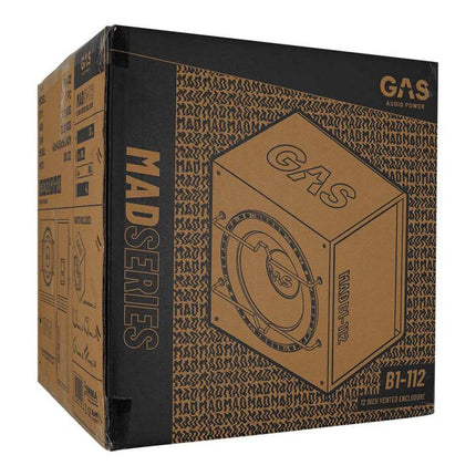Gas Audio Power Gas Audio Power Gas Mad Level 1 Loaded Enclosure 12" voor Auto Geluidssystemen en Hoogwaardige Geluidskwaliteit Optimount 2