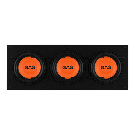 Gas Audio Power Gas Audio Power Gas Mad Level 1 Loaded Enclosure 3x10" voor Auto Geluidssystemen en Hoogwaardige Geluidskwaliteit Optimount 9