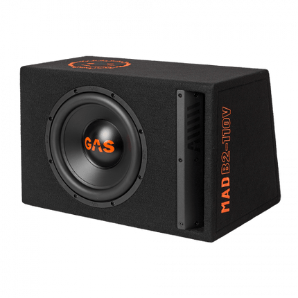 Gas Audio Power GAS MAD Level 2 10 Inch Subwooferkist met Subwoofer – Loaded Enclosure 300W RMS Krachtige Bass Upgrade Auto Audio Optimount 1