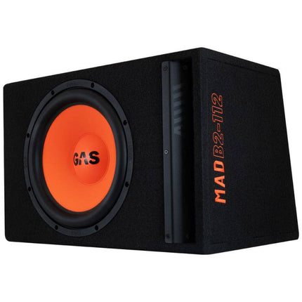 Gas Audio Power Gas Audio Power Gas Mad Level 2 Loaded Enclosure 12" voor Auto Geluidssystemen en Hoogwaardige Geluidskwaliteit Optimount 7