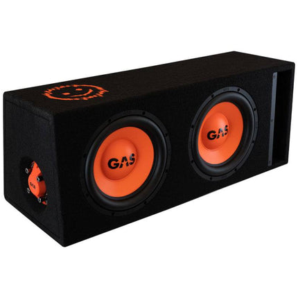 Gas Audio Power Gas Audio Power Gas Mad Level 2 Loaded Enclosure 2x10" voor Auto Geluidssystemen en Hoogwaardige Geluidskwaliteit Optimount 3
