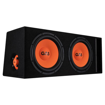 Gas Audio Power Gas Audio Power Gas Mad Level 2 Loaded Enclosure 2x12" voor Auto Geluidssystemen en Hoogwaardige Geluidskwaliteit Optimount 7