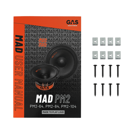 Gas Audio Power Gas Mad Level 2 Midrange Driver 6.5 voor Auto Geluidssystemen en Hoogwaardige Geluidskwaliteit - VCTparts.nl