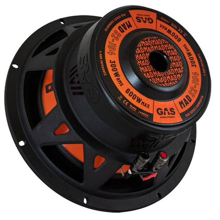 Gas Audio Power Gas Audio Power Gas Mad Level 2 Subwoofer 10" 4 Ohm voor Auto Geluidssystemen en Hoogwaardige Geluidskwaliteit Optimount 2