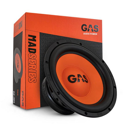Gas Audio Power Gas Audio Power Gas Mad Level 2 Subwoofer 10" 4 Ohm voor Auto Geluidssystemen en Hoogwaardige Geluidskwaliteit Optimount 4