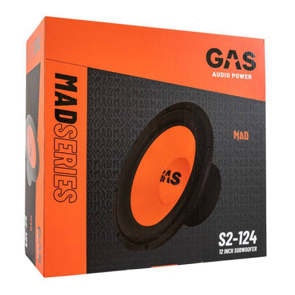 Gas Audio Power Gas Audio Power Gas Mad Level 2 Subwoofer 12" 4 Ohm voor Auto Geluidssystemen en Hoogwaardige Geluidskwaliteit Optimount 5