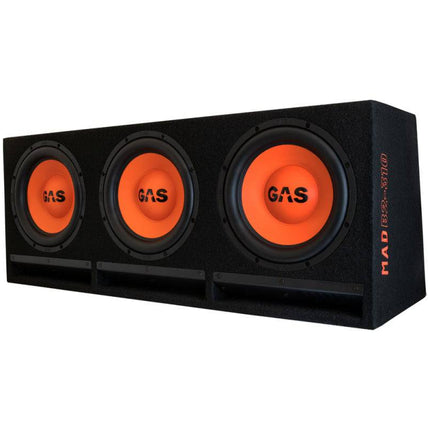 Gas Audio Power Gas Audio Power Gas Mad Level 2 Triple Enclosure 3x10" voor Auto Geluidssystemen en Hoogwaardige Geluidskwaliteit Optimount 8
