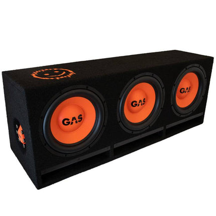 Gas Audio Power Gas Audio Power Gas Mad Level 2 Triple Enclosure 3x10" voor Auto Geluidssystemen en Hoogwaardige Geluidskwaliteit Optimount 3