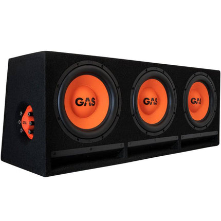 Gas Audio Power Gas Audio Power Gas Mad Level 2 Triple Enclosure 3x10" voor Auto Geluidssystemen en Hoogwaardige Geluidskwaliteit Optimount 7