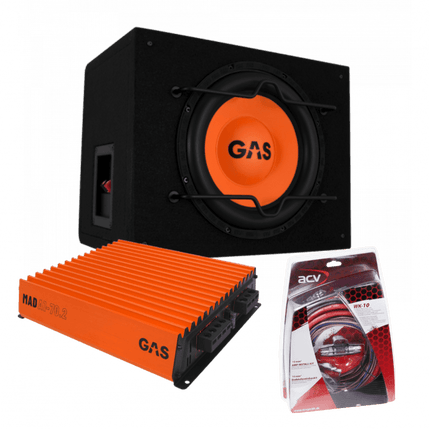 Gas Audio Power Gas Mad Subwoofer Set Mad B1 - 110 + Mad A1 - 70.2 + Wk - 10 voor Auto Geluidssystemen en Hoogwaardige Geluidskwaliteit - VCTparts.nl