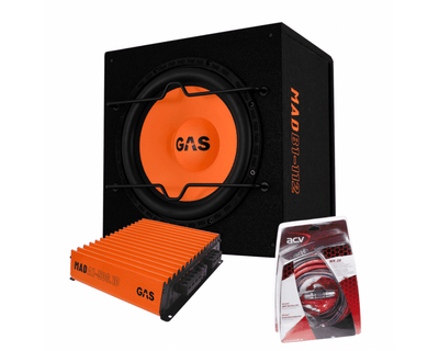 AUDIO GAS PUISSANCE MAD MAD Subwoofer Set Mad B1-112 + MAD A1-500.1D + Championnat du monde-20 pour les systèmes de son de voiture et qualité sonore de haute qualité