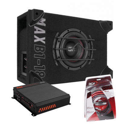 Gas Audio Power Gas Max Subwoofer Set Max B1 - 18 + Mad A2 - 600.1dfl + Wk - 20 voor Auto Geluidssystemen en Hoogwaardige Geluidskwaliteit - VCTparts.nl