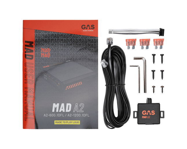 Gas Audio Power Gas Mad Level 2 Mono Amplifier - voor Auto Geluidssystemen en Hoogwaardige Geluidskwaliteit Optimount 2