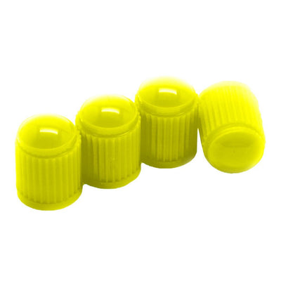 Capes de soupape universelles jaunes / Caps de soupape - Yellow (4 pièces) Anti-lecl Airt Loth Rust Protection [Auto - Motor - Scooter - Bicycle]