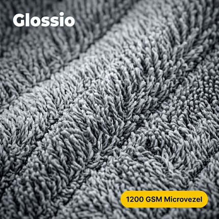Glossio Glossio Absorberende Zachte Droogdoek voor een Streeploos Resultaat 1200gsm Medium (40 x 60cm) Grijs AMiO 5