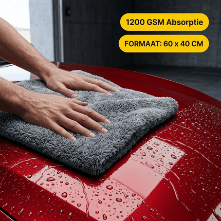 Glossio Glossio Absorberende Zachte Droogdoek voor een Streeploos Resultaat 1200gsm Medium (40 x 60cm) Grijs AMiO 7