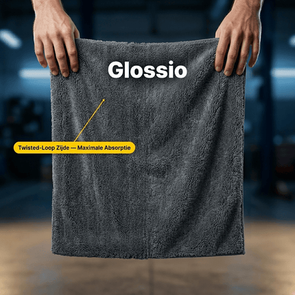 Glossio Glossio Absorberende Zachte Droogdoek voor een Streeploos Resultaat 1200gsm Medium (40 x 60cm) Grijs AMiO 3