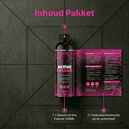 Glossio Glossio Active Foamer Premium Werkende Schuim 500ML - Krachtige Autoshampoo voor Dieptereiniging en Glanzende Bescherming van Lakoppervlakken Glansz 8