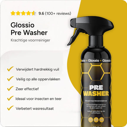 Glossio Glossio Active Pre Washer Premium Vuil en Insectenverwijderaar 500ML - Krachtige Auto Voorreiniger voor Hardnekkig Vuil en Insecten zonder Schade Glansz 11