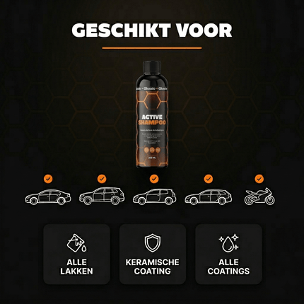 Glossio Glossio Active Shampoo Premium Werkende Zeep 500ML - Krachtige Autoshampoo voor Dieptereiniging en Glanzende Lak zonder Beschadiging Glansz 7