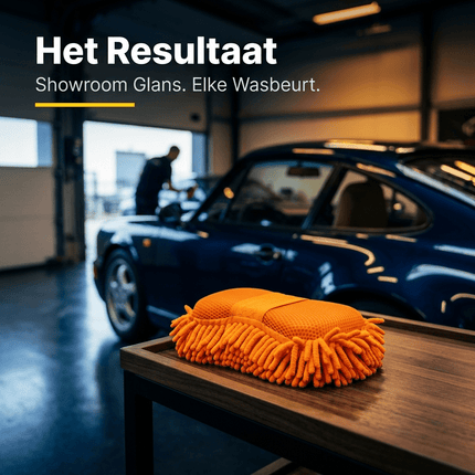 Glossio Glossio Auto Microvezel Spons - Autospons met Vuilfilter voor Streeploos Wassen en Reinigen - Oranje NORGOS 8