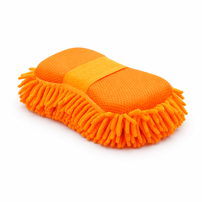 Glossio Auto Microvezel Spons - Autospons met Vuilfilter voor Streeploos Wassen en Reinigen - Oranje
