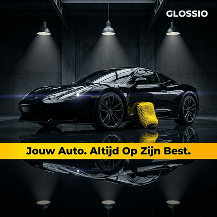 Glossio Glossio Auto Reinigings Washandschoen Washmitt met Absorberende Microvezel voor Streeploos Glansresultaat Geel AMiO 6