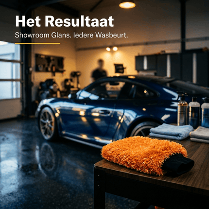 Glossio Glossio Auto Reinigings Washandschoen Washmitt met Absorberende Microvezel voor Streeploos Glansresultaat Oranje NORGOS 6
