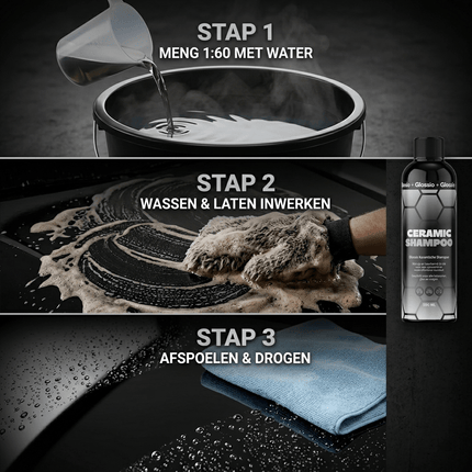 Glossio Glossio Ceramic Shampoo Premium Keramische Zeep 500ML - Diepe Reiniging en Langdurige Bescherming voor Auto Lak en Oppervlakken Glansz 4