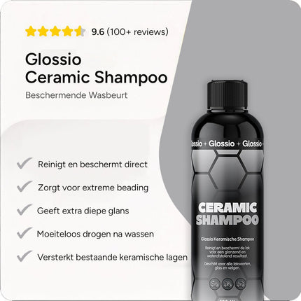 Glossio Ceramic Shampoo Premium Keramische Zeep 500ML Krachtig Tegen Vuil voor een Glanzend en Beschermend Resultaat - VCTparts.nl